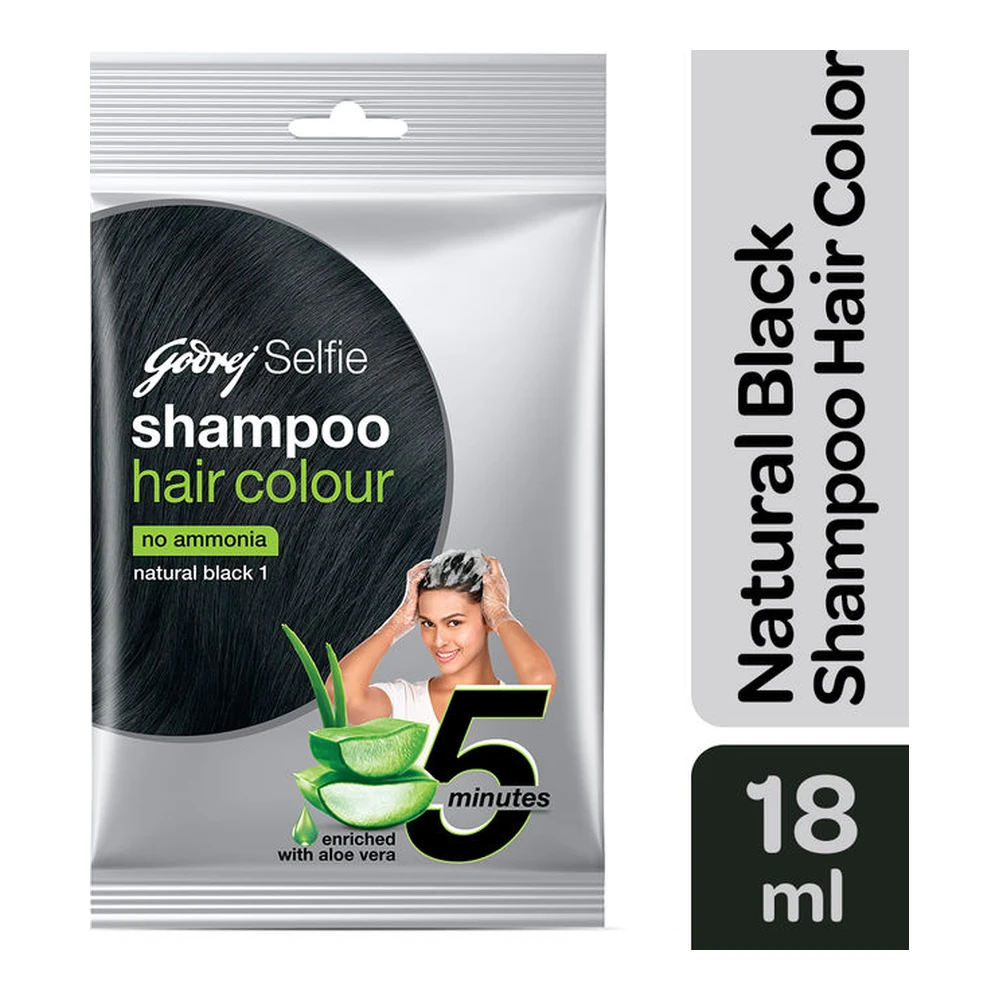 Godrej Selfie Shampoo Hair Colour Based N.Black