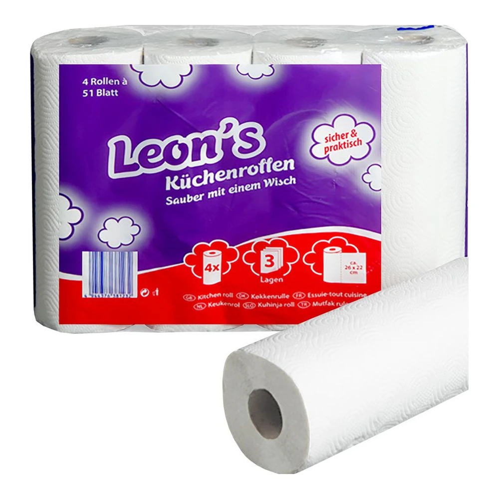 Küchenrollen 3 lagig Zellstoff hochweiß