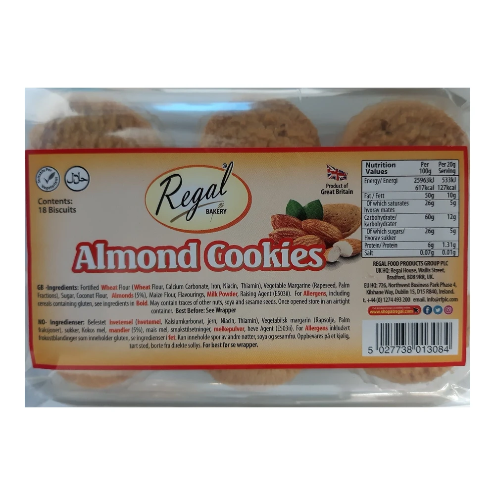REGAL Almond Cookies Egg Free
