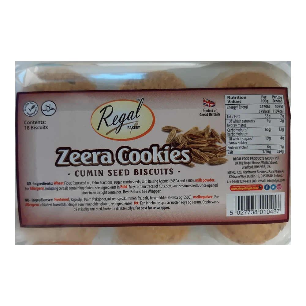 REGAL Jeera Cookies Egg Free