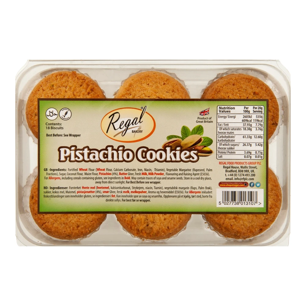 REGAL Pistachio Cookies Egg Free